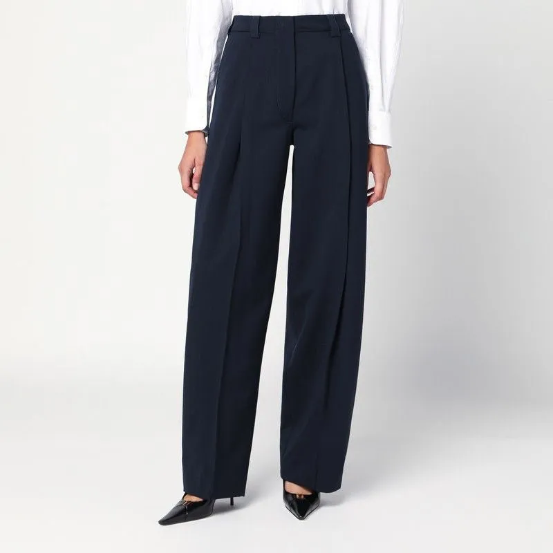 MIDNIGHT BLUE WOOL BLEND TROUSERS sold by Lord & Taylor
