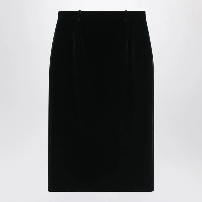 GREEN VELVET WRAP MIDI SKIRT sold by Lord & Taylor product image thumbnail 2