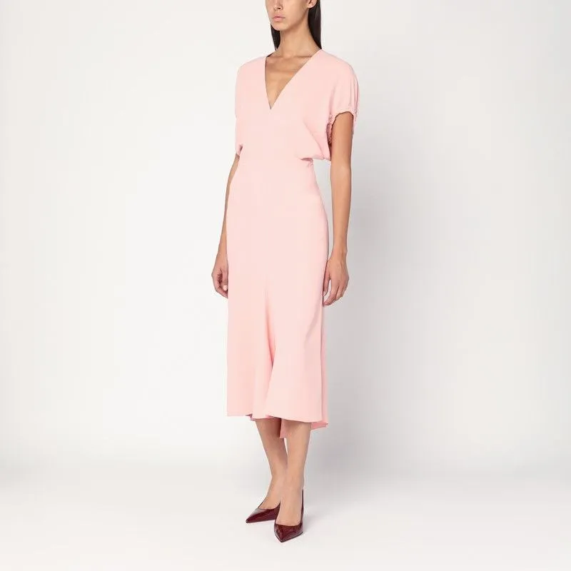 PINK SATIN MIDI DRESS sold by Lord & Taylor