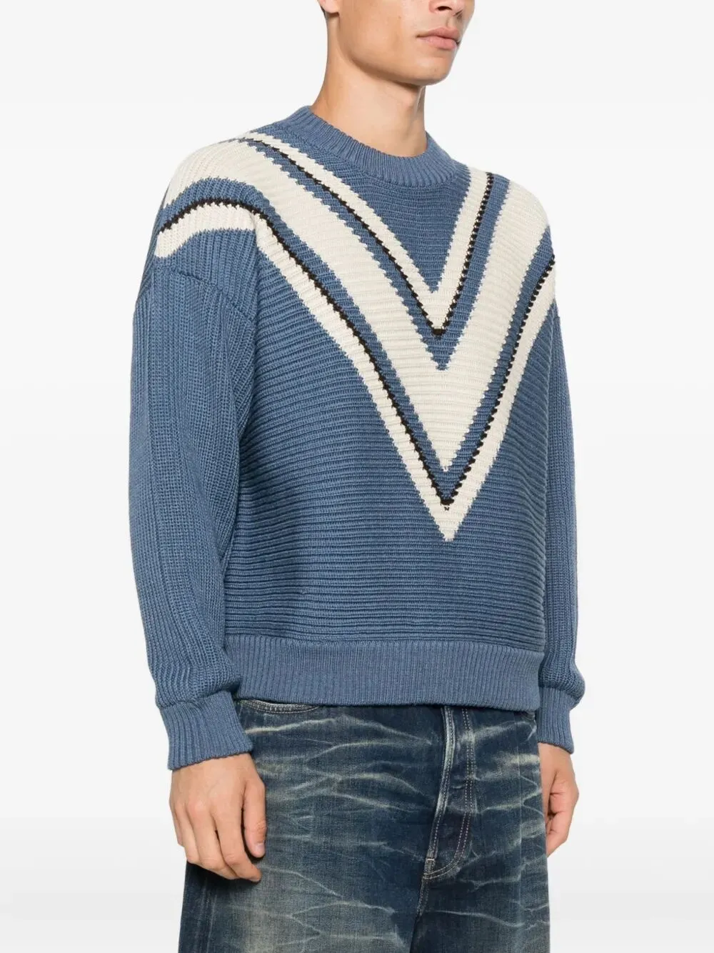 JACQUARD WOOL SWEATER WITH CREAM-COLORED PATTERN sold by Lord & Taylor product image thumbnail 5