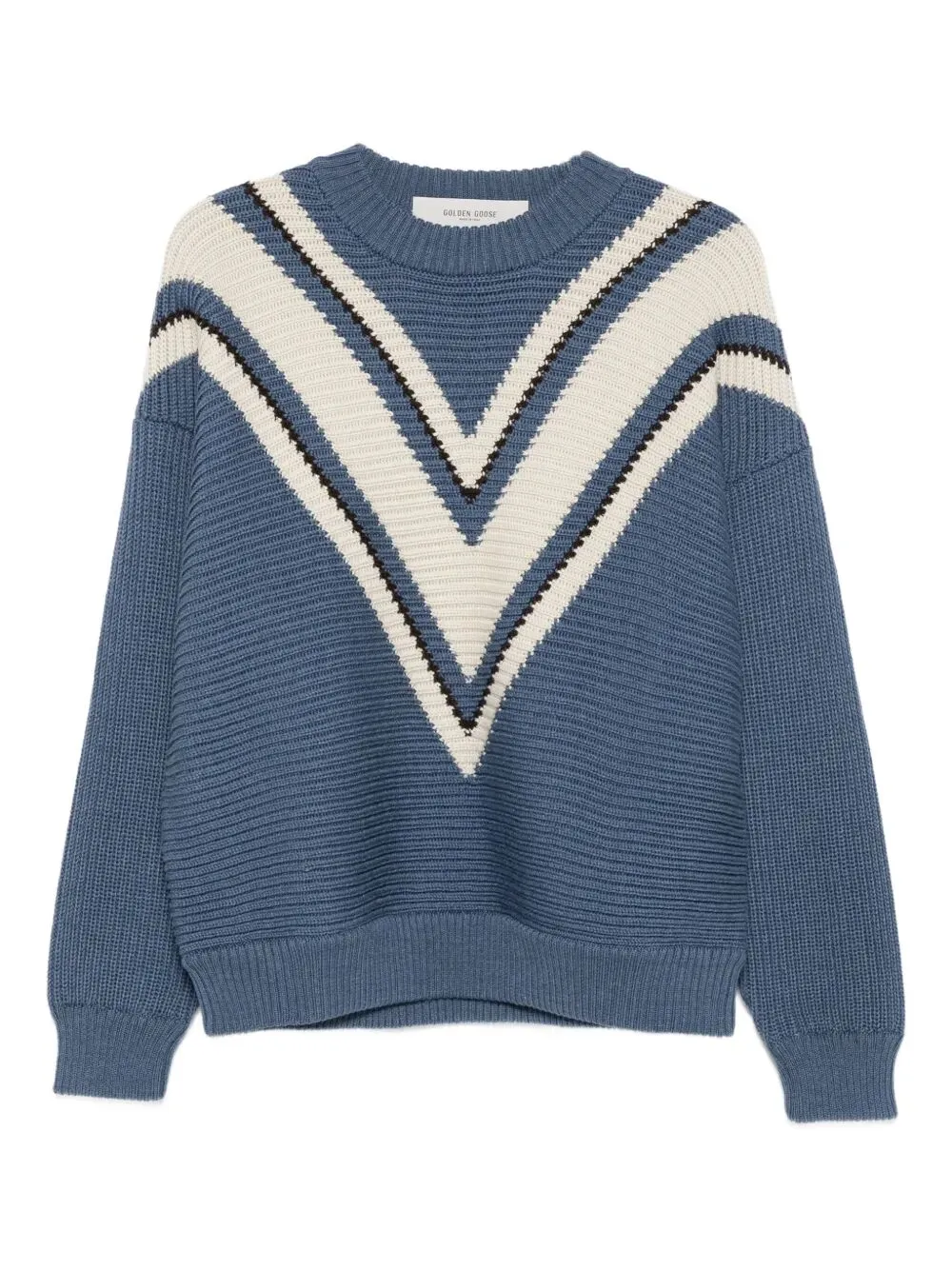 JACQUARD WOOL SWEATER WITH CREAM-COLORED PATTERN sold by Lord & Taylor