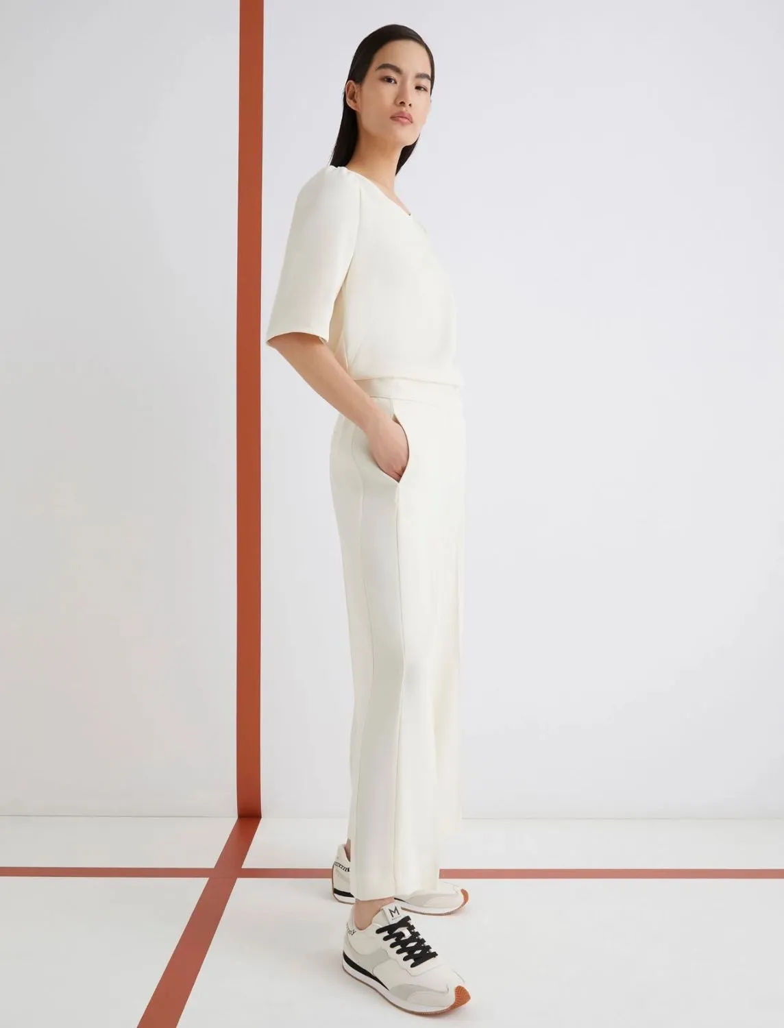 GRACE TROUSER WHITE sold by Lord & Taylor product image thumbnail 3