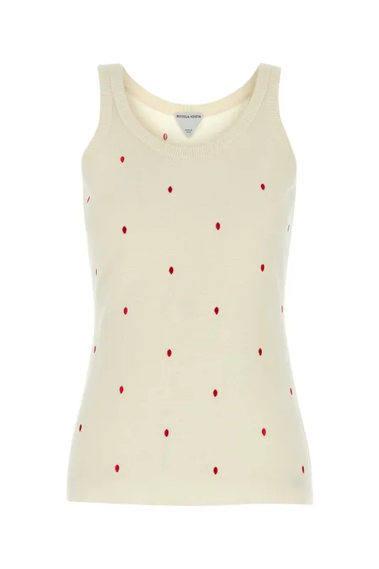 IVORY COTTON BLEND TANK TOP sold by Lord & Taylor
