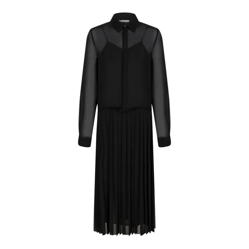 BLACK POLYESTER SHIRT DRESS sold by Lord & Taylor