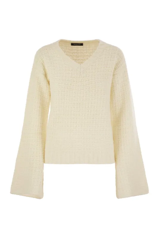 V-NECK SWEATER IN PLATINUM WITH SEQUINS sold by Lord & Taylor