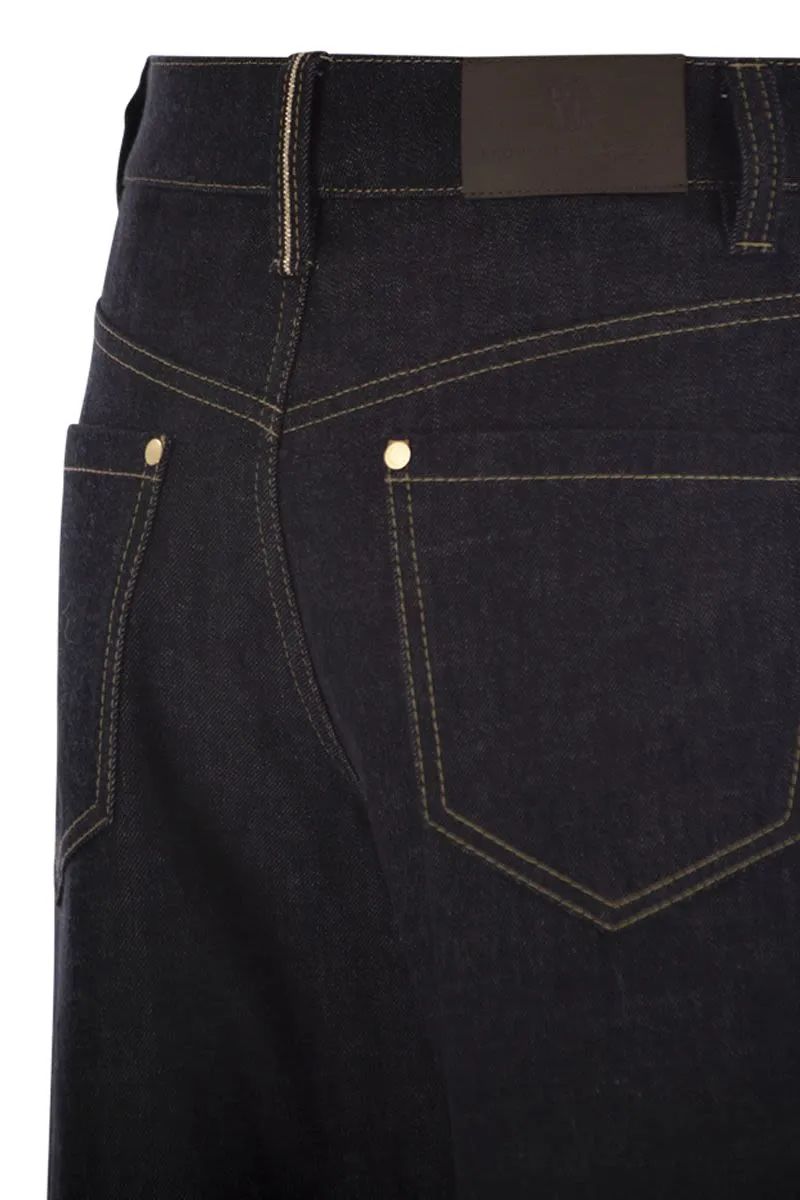 LOOSE FLARED DENIM PANTS WITH MONILINE sold by Lord & Taylor product image thumbnail 4