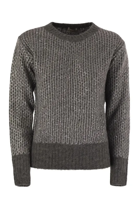 ALPACA AND WOOL CREWNECK SWEATER sold by Lord & Taylor