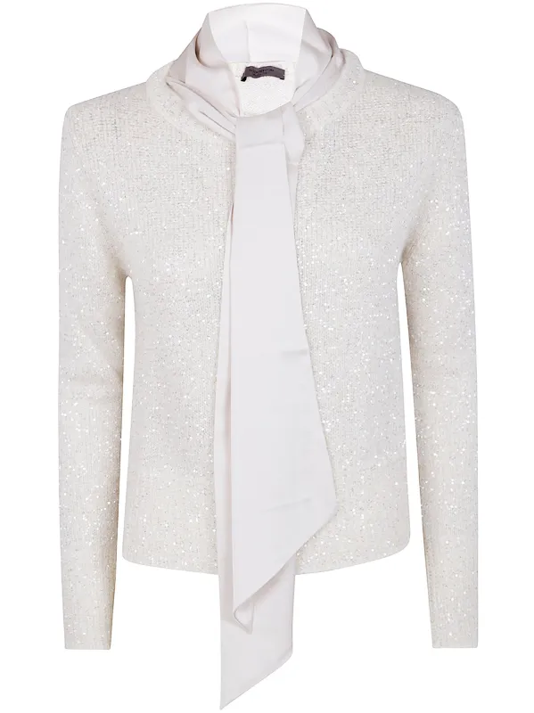 LONG SLEEVES SOFT RIBBON SEQUINS SWEATER sold by Lord & Taylor
