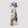 FLOWER PRINT COTTON MIDI DRESS sold by Lord & Taylor