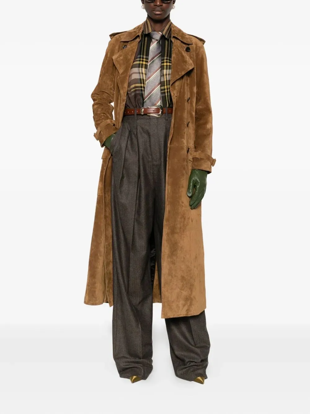 LEATHER TRENCH COAT sold by Lord & Taylor product image thumbnail 2