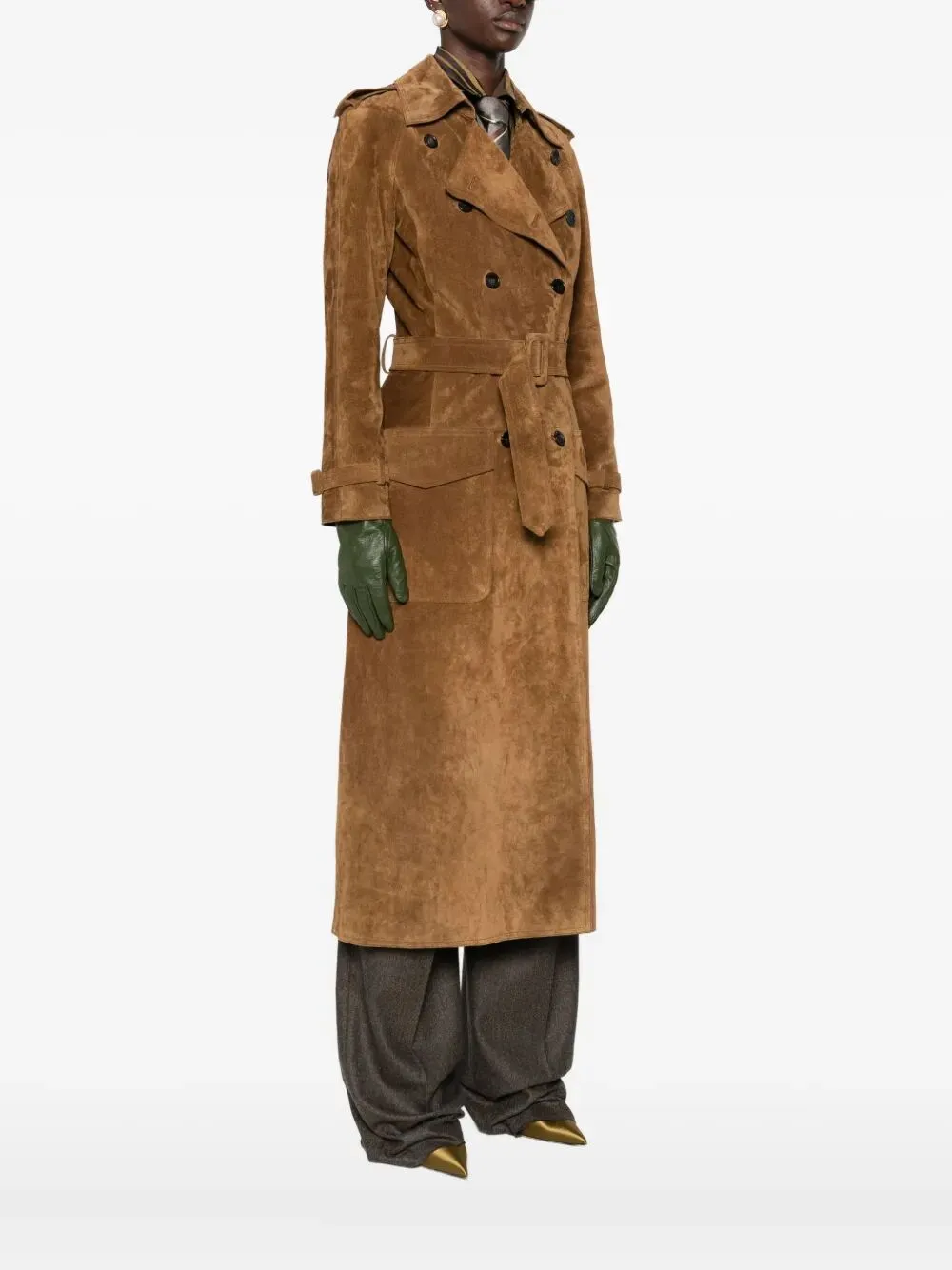 LEATHER TRENCH COAT sold by Lord & Taylor product image thumbnail 3
