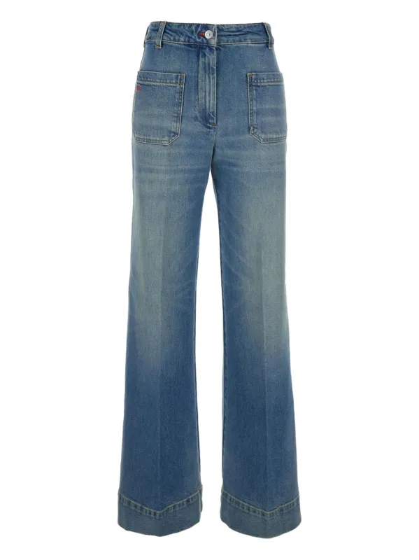 CLEAR BLUE FLARED HEM JEANS sold by Lord & Taylor