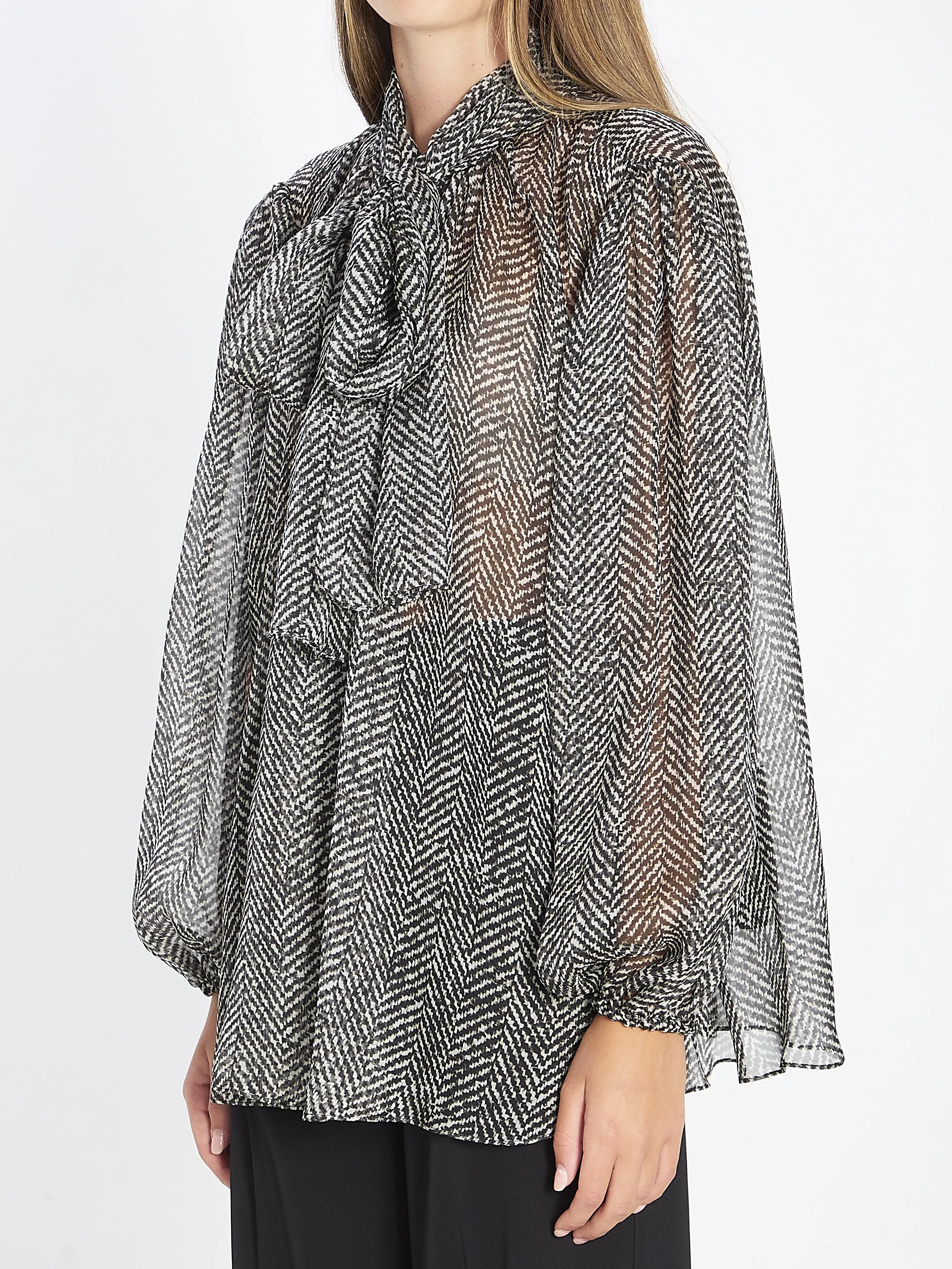 SILK CHIFFON BLOUSE sold by Lord & Taylor product image thumbnail 2