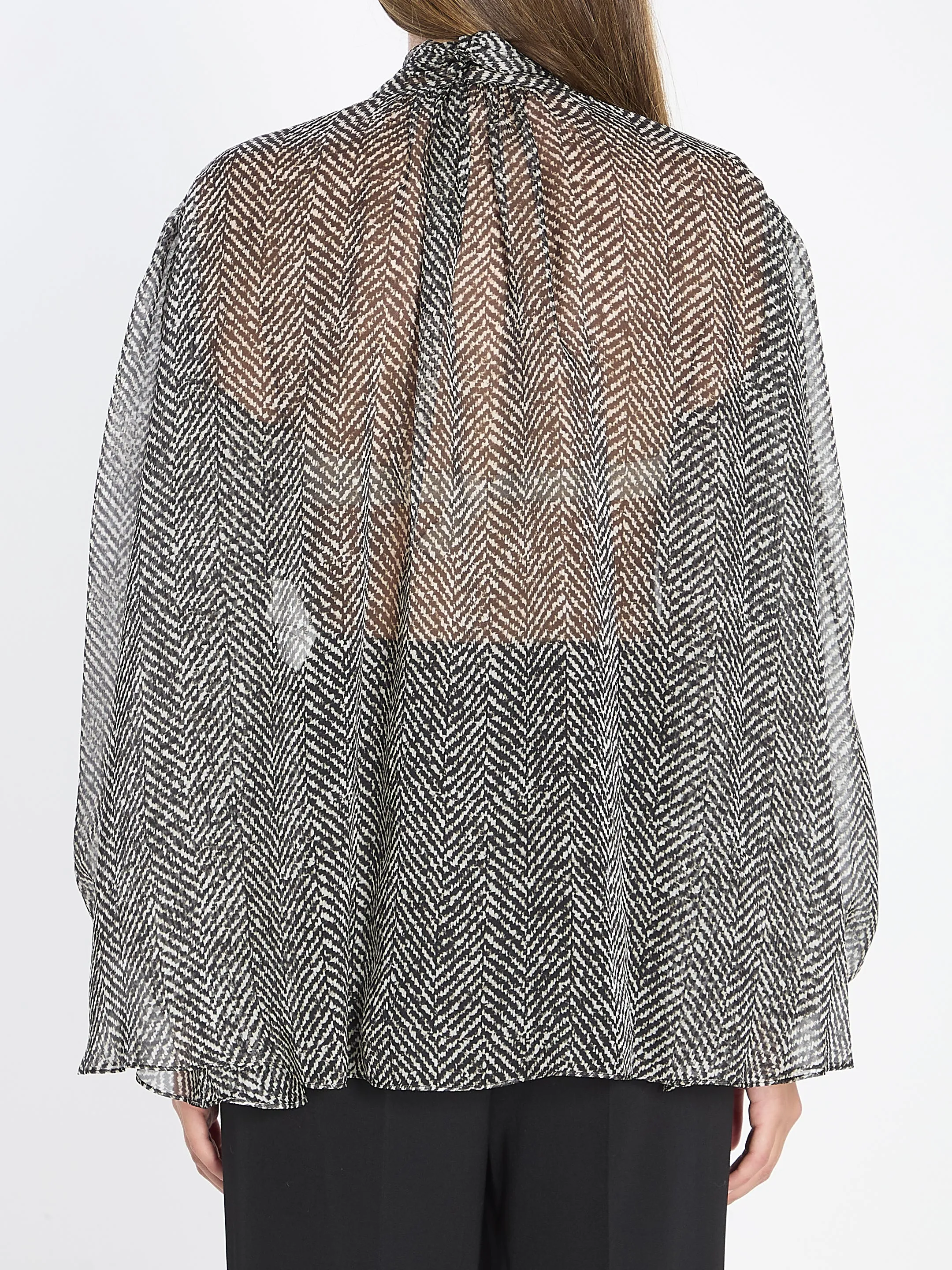 SILK CHIFFON BLOUSE sold by Lord & Taylor product image thumbnail 4