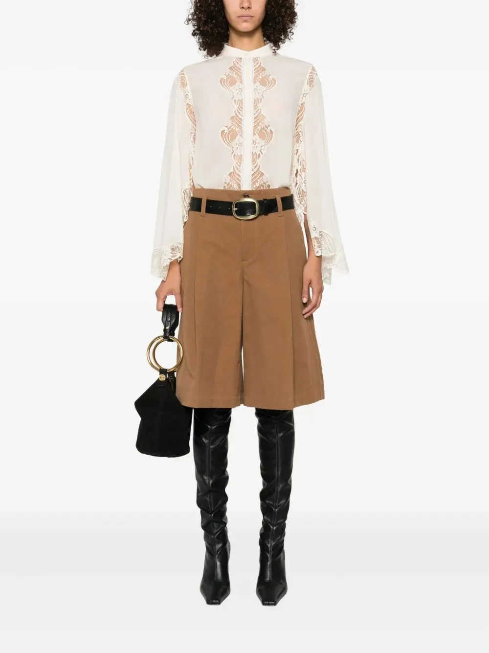 FLUID BLOUSE IN SILK GEORGETTE AND LACE sold by Lord & Taylor product image thumbnail 2