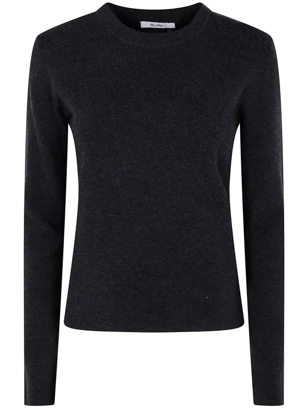"TICINO" LOGO LONG SLEEVES ROUND NECK SWEATER made by MaxMara