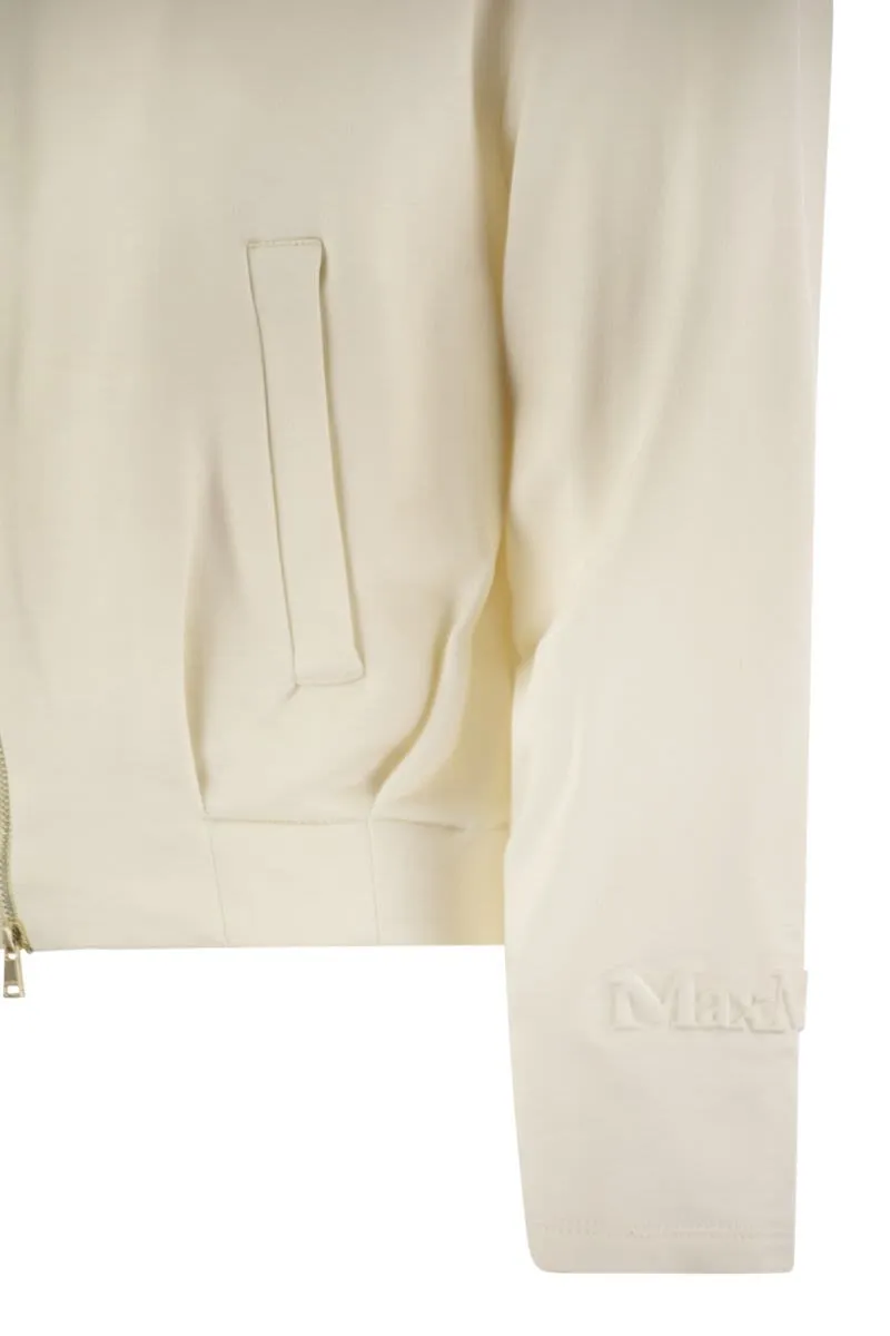 ARGENTA - CROPPED SILK AND COTTON SWEATSHIRT sold by Lord & Taylor product image thumbnail 4