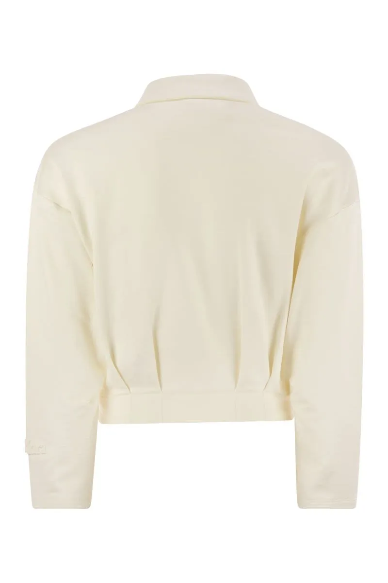 ARGENTA - CROPPED SILK AND COTTON SWEATSHIRT sold by Lord & Taylor product image thumbnail 2