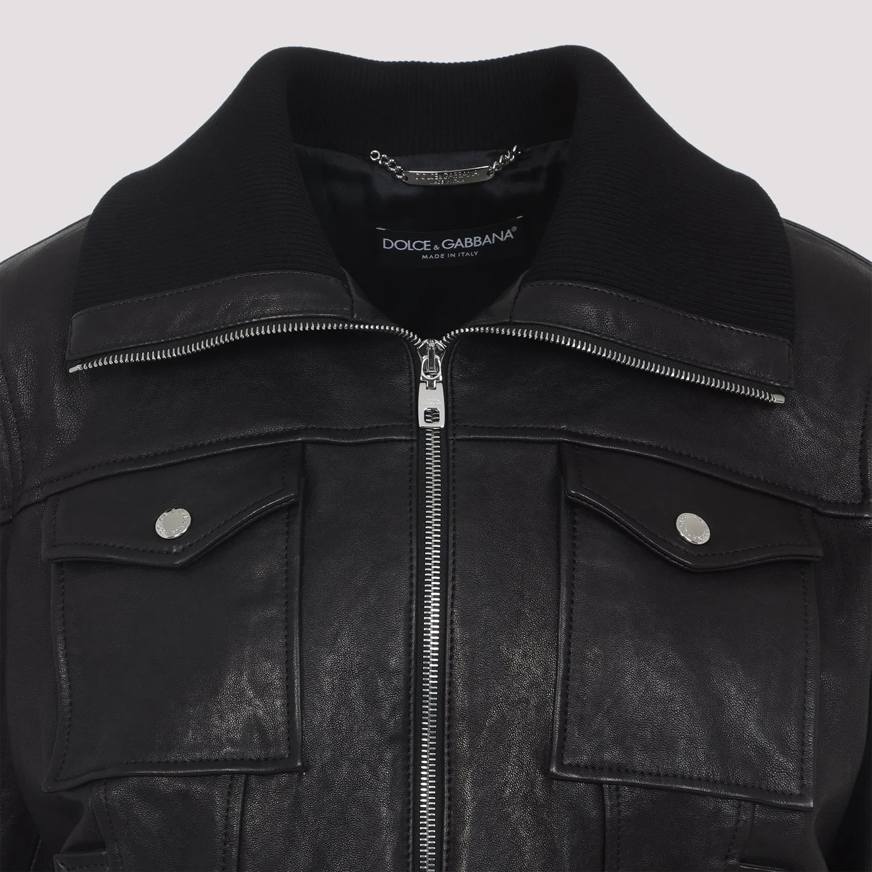 LEATHER JACKET IN BOMBER STYLE sold by Lord & Taylor product image thumbnail 5
