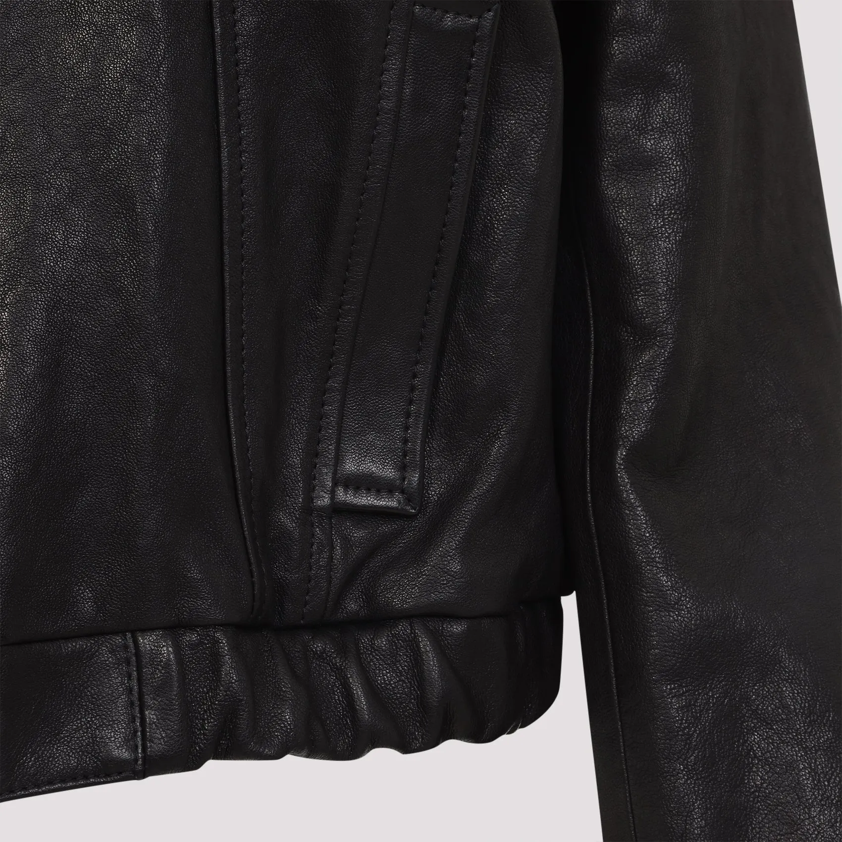 LEATHER JACKET IN BOMBER STYLE sold by Lord & Taylor product image thumbnail 4