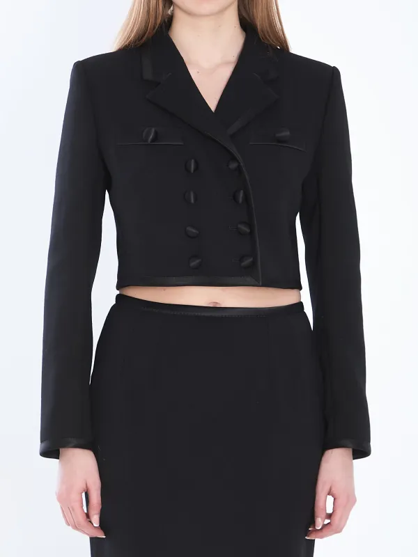 CROPPED DOUBLE-BREASTED JACKET sold by Lord & Taylor