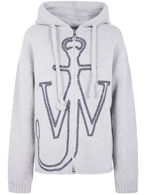 ANCHOR EMBROIDERY ZIPPED HOODIE sold by Lord & Taylor
