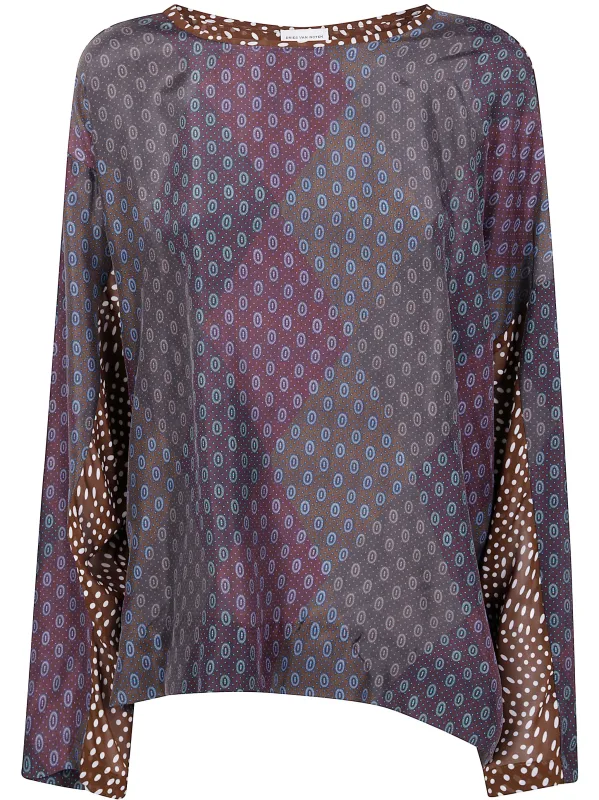 "CAIAS 2127" PRINT SILK HABOTAI SHRT made by Dries Van Noten