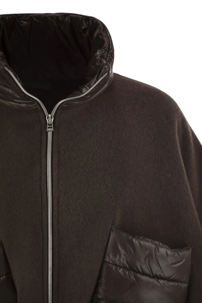 RESORT PONCHO IN WOOL AND CASHEMRE WITH ULTRALIGHT NYLON DETAILS sold by Lord & Taylor product image thumbnail 4