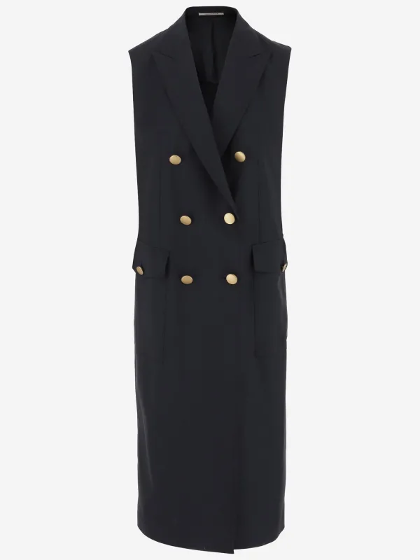 Sleeveless Double-Breasted Coat sold by Lord & Taylor