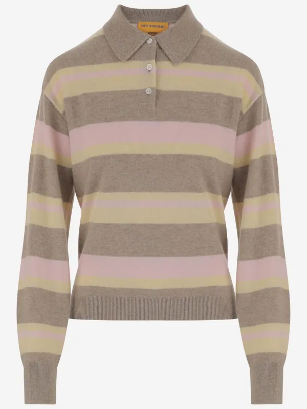 Striped Cashmere Polo Shirt sold by Lord & Taylor