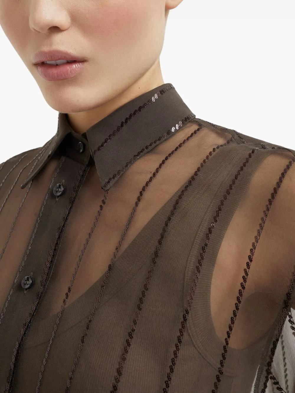 Brunello Cucinelli Shirts Brown sold by Lord & Taylor product image thumbnail 3