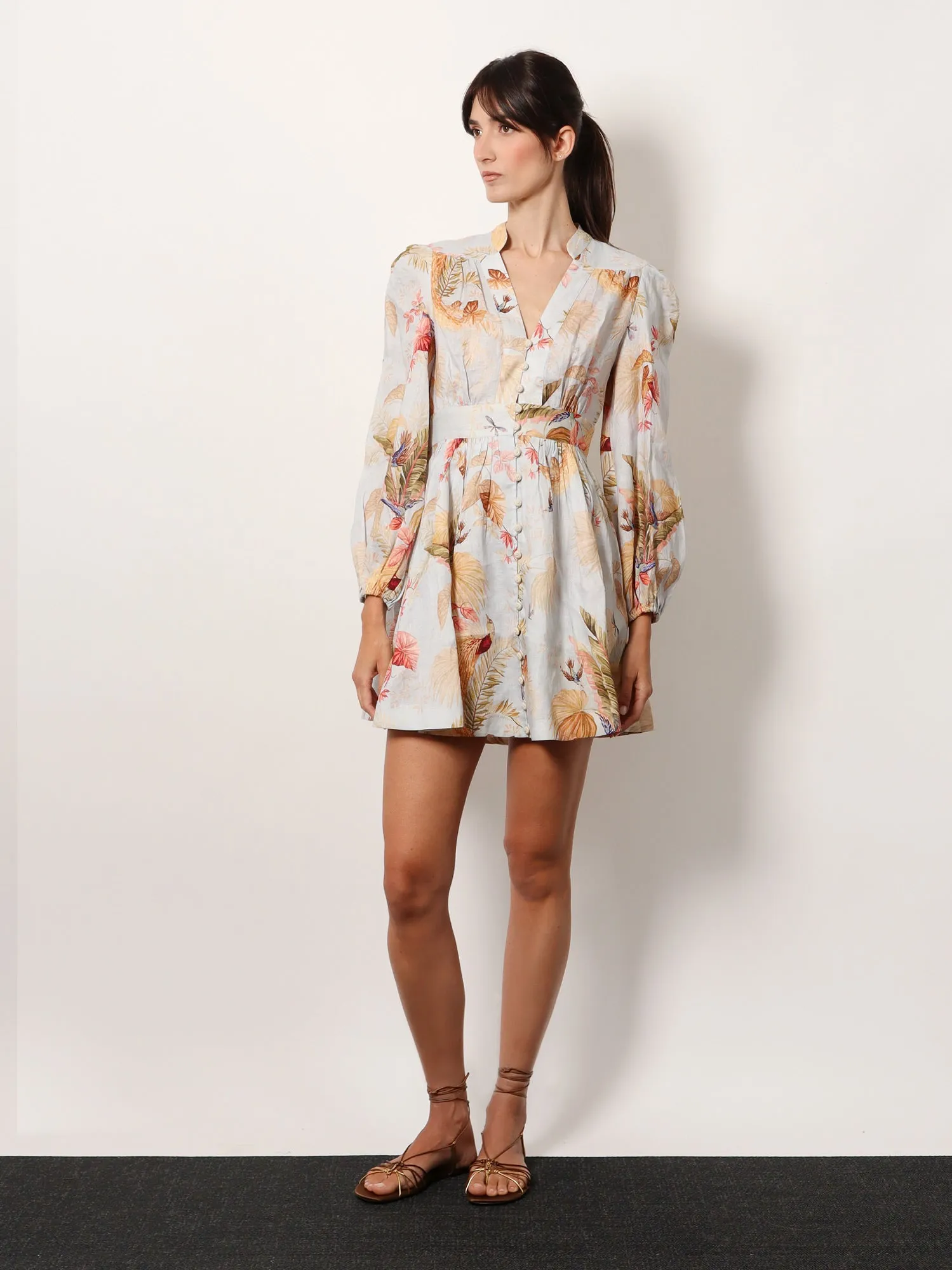 Ascension plunge linen short dress sold by Lord & Taylor product image thumbnail 2