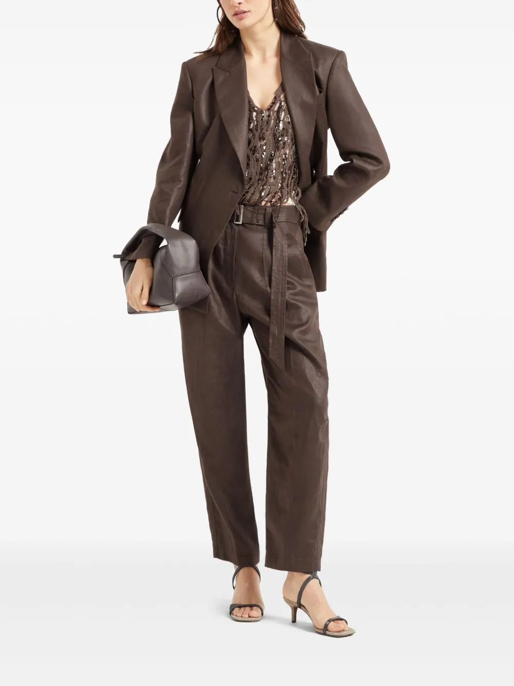 SHINY LINEN JACKET WITH SHINY DETAILS sold by Lord & Taylor product image thumbnail 4