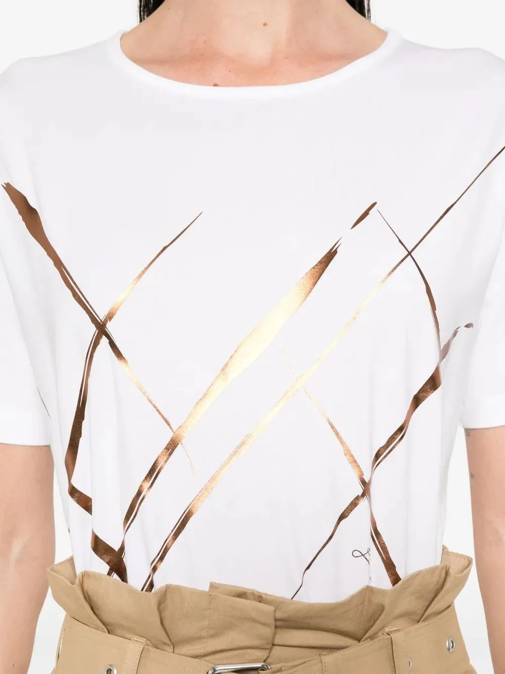 WHITE COTTON BLEND T-SHIRTS AND POLOS sold by Lord & Taylor product image thumbnail 5