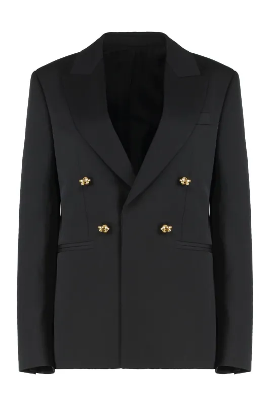 DOUBLE-BREASTED WOOL BLAZER sold by Lord & Taylor