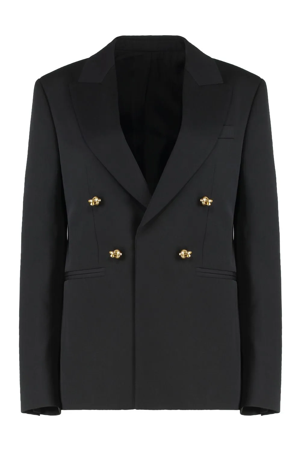 DOUBLE-BREASTED WOOL BLAZER sold by Lord & Taylor