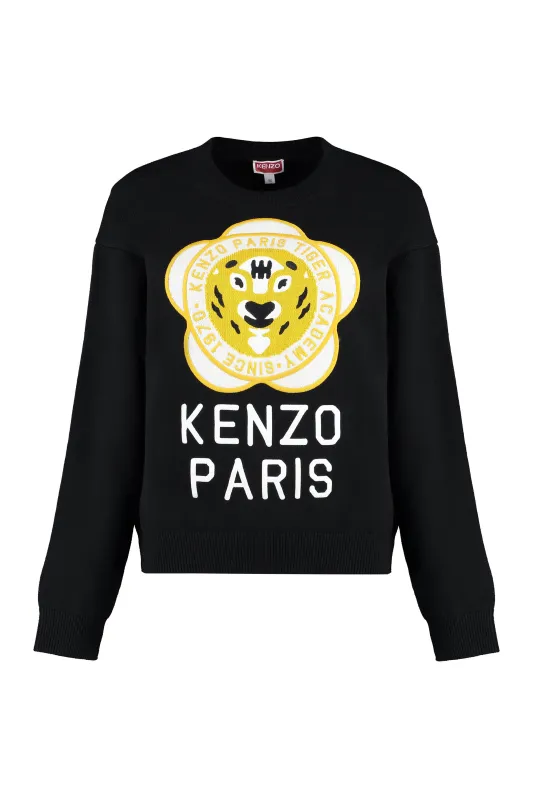 WOOL-BLEND CREW-NECK SWEATER made by Kenzo