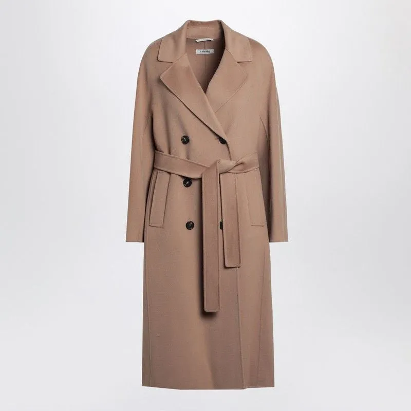 BEIGE DOUBLE-BREASTED WOOL COAT sold by Lord & Taylor