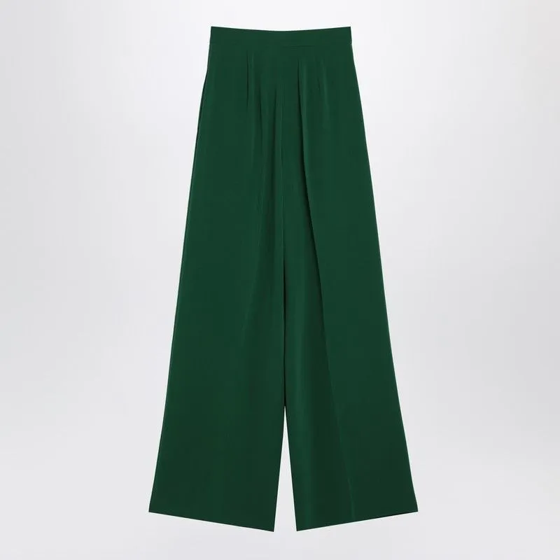 WIDE EMERALD GREEN CADY TROUSERS sold by Lord & Taylor product image thumbnail 2