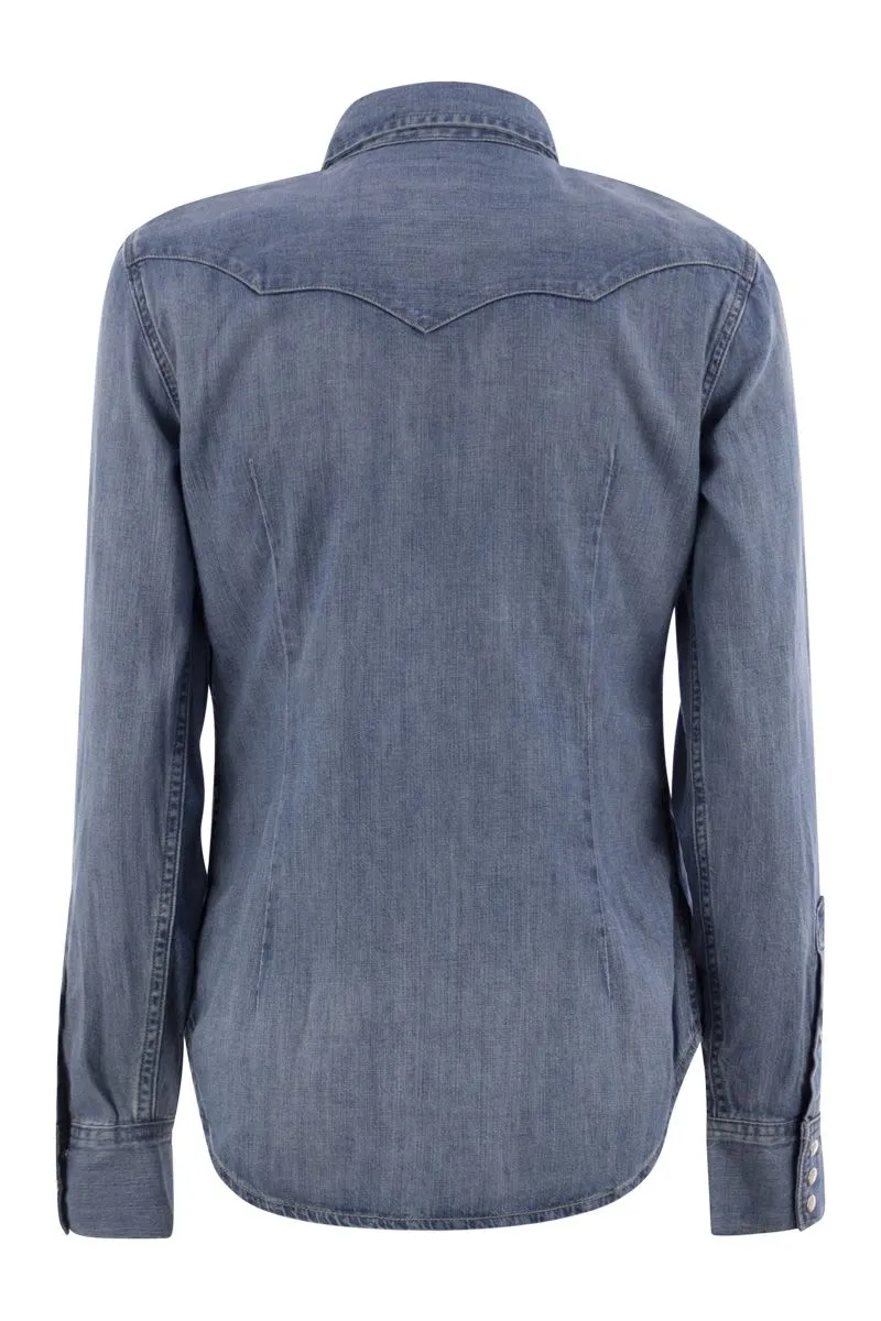 DENIM WESTERN SHIRT sold by Lord & Taylor product image thumbnail 2