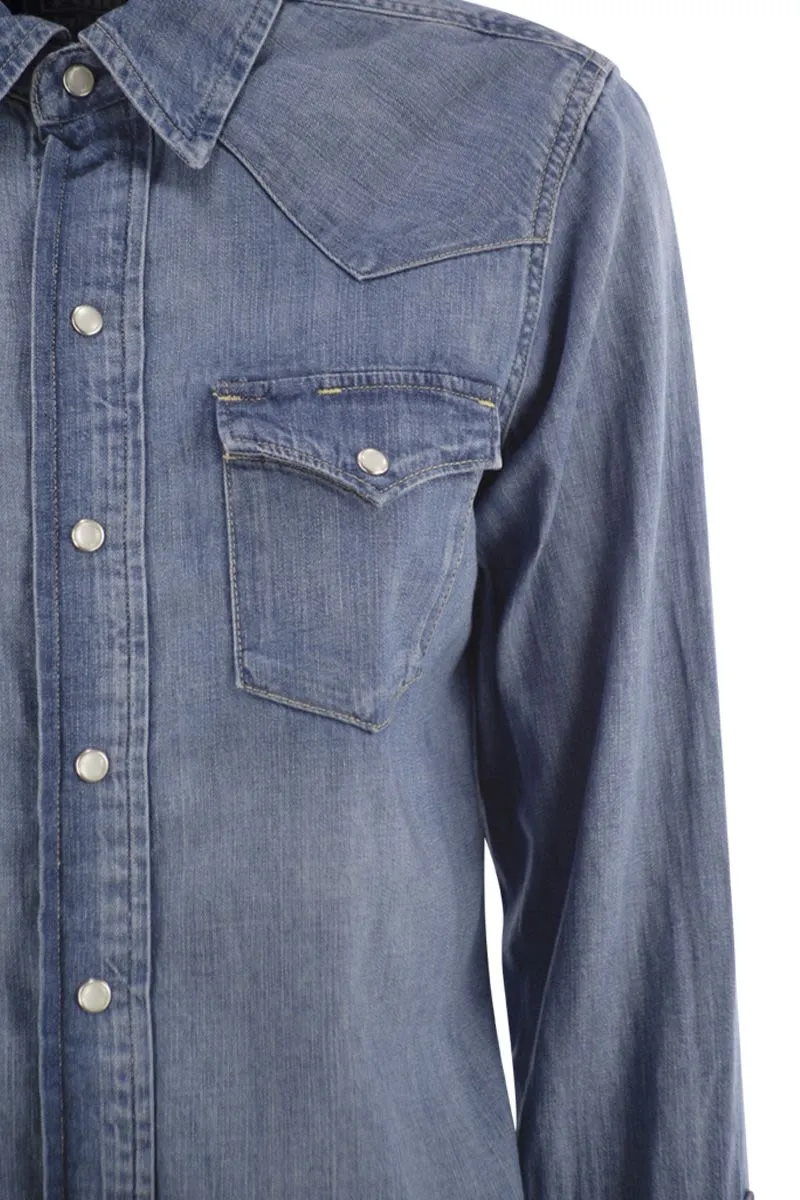 DENIM WESTERN SHIRT sold by Lord & Taylor product image thumbnail 4
