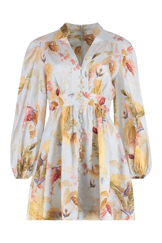 ASCENSION PLUNGE PRINTED LINEN DRESS sold by Lord & Taylor