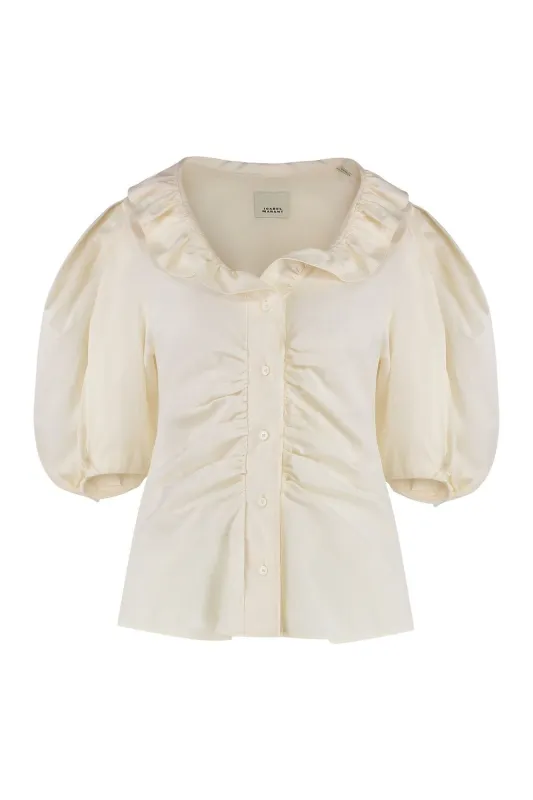 CATALIA SHORT SLEEVE COTTON BLEND SHIRT sold by Lord & Taylor