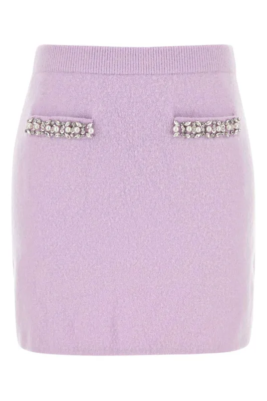 LILAC STRETCH VISCOSE BLEND MINI SKIRT sold by Lord & Taylor