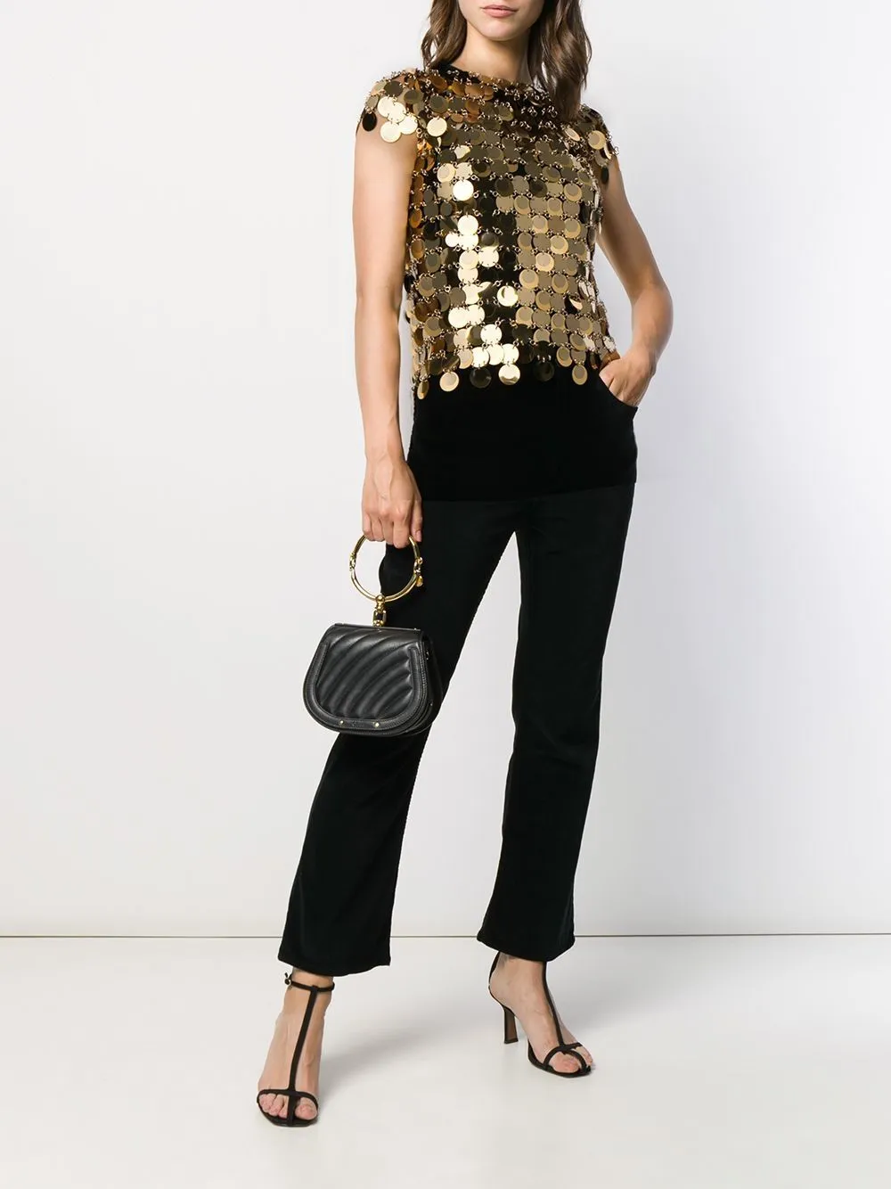 GOLD SEQUINS TOP sold by Lord & Taylor product image thumbnail 5