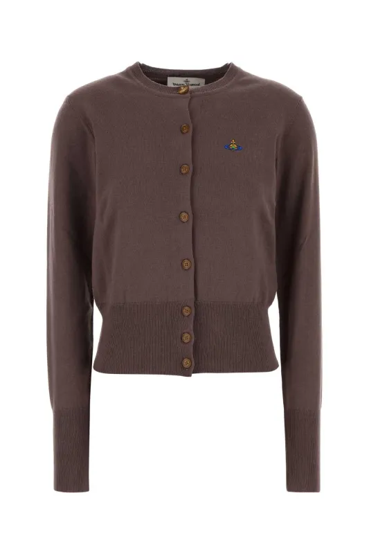 BROWN COTTON BLEND BEA CARDIGAN sold by Lord & Taylor