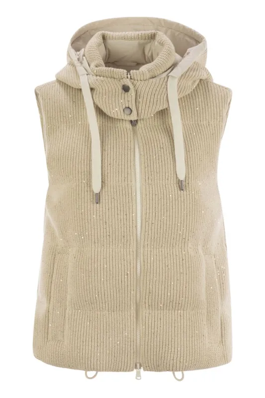 DOWN HOODED WAISTCOAT sold by Lord & Taylor