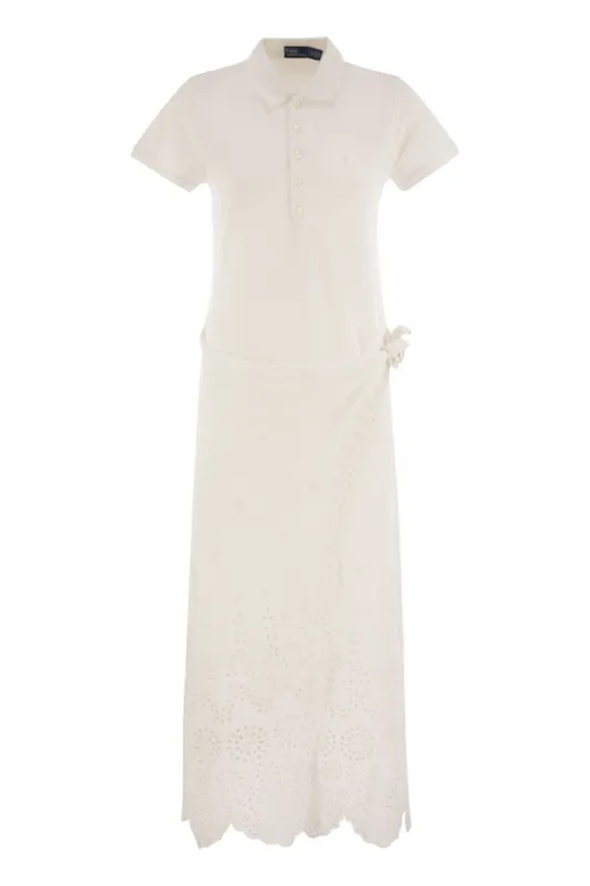 OPENWORK PIQUE POLO SHIRT DRESS sold by Lord & Taylor