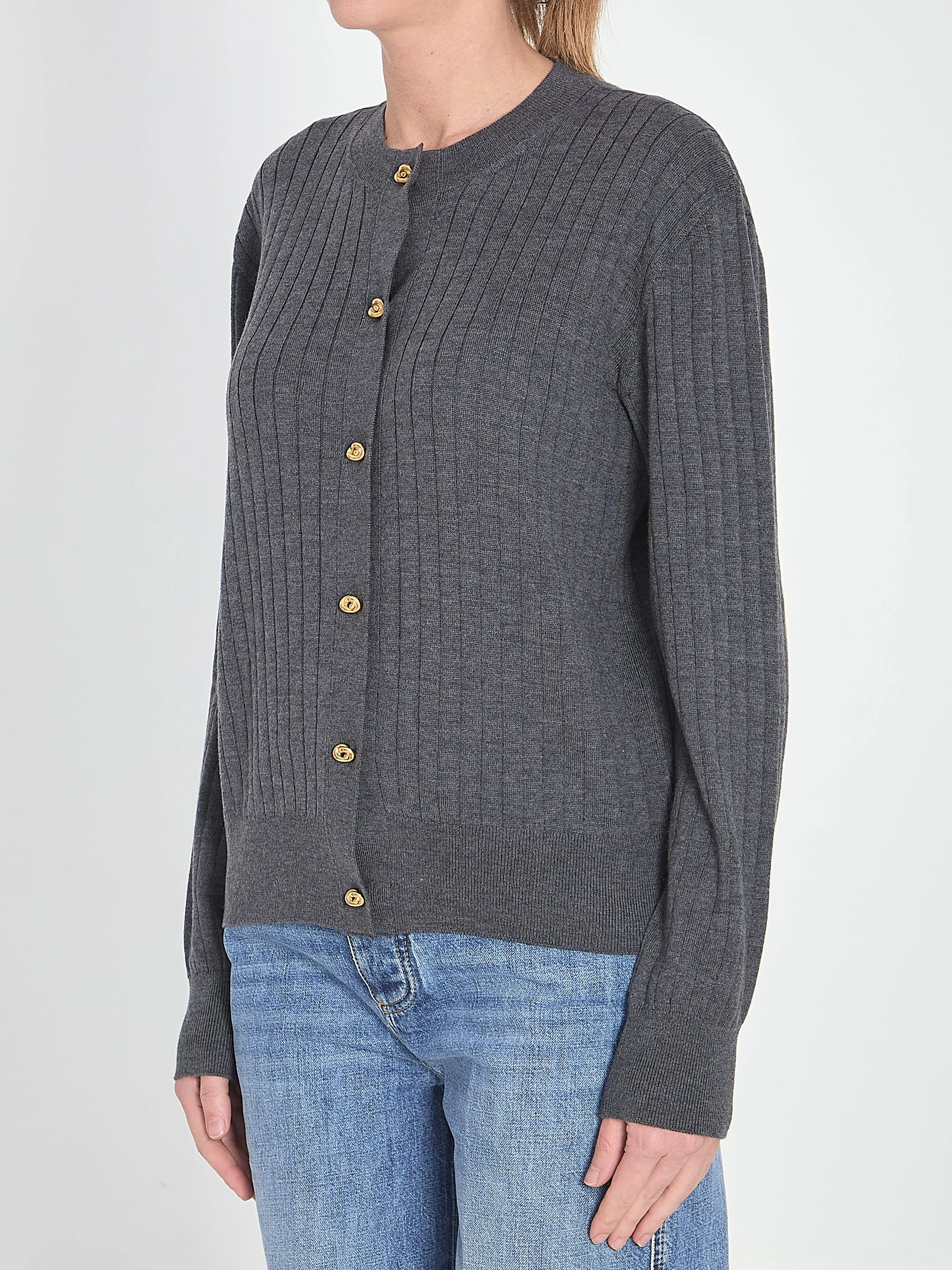 WOOL RIB CARDIGAN sold by Lord & Taylor product image thumbnail 2