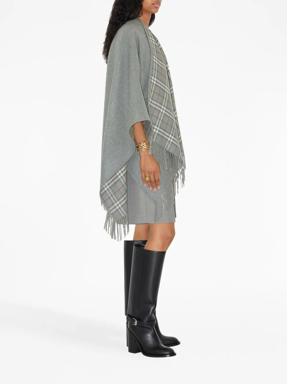 CHECK WOOL CAPE sold by Lord & Taylor product image thumbnail 4